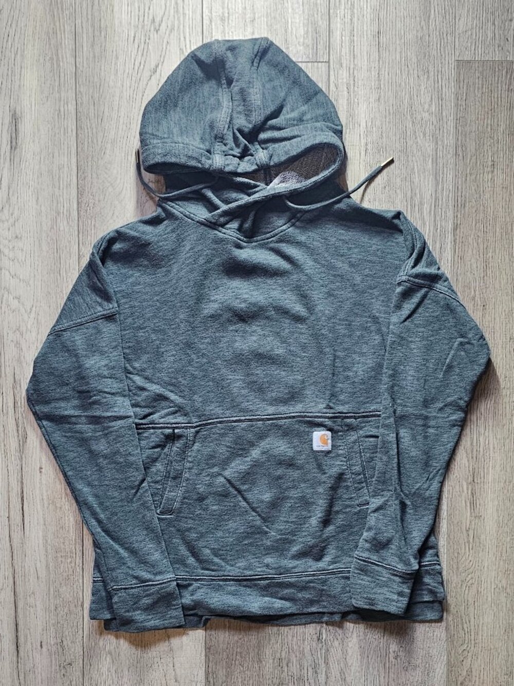 Carhartt Relaxed Fit Women's Medium Grey French Terry Pullover Hoodie